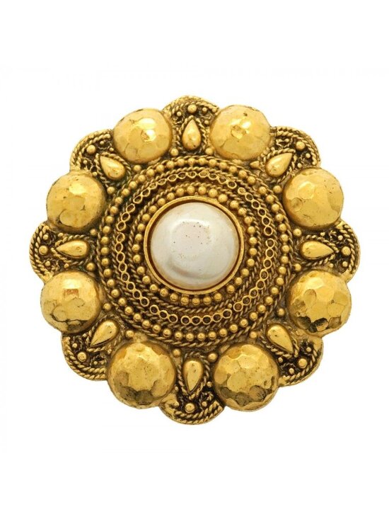 Chanel Jewelry - Chanel Brooch Vintage Gold Plated Faux Pearl